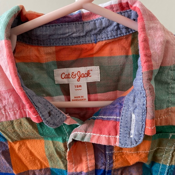 🦋 18 Month Cat & Jack Plaid Button Down Shirt 🦋 - Picture 6 of 6